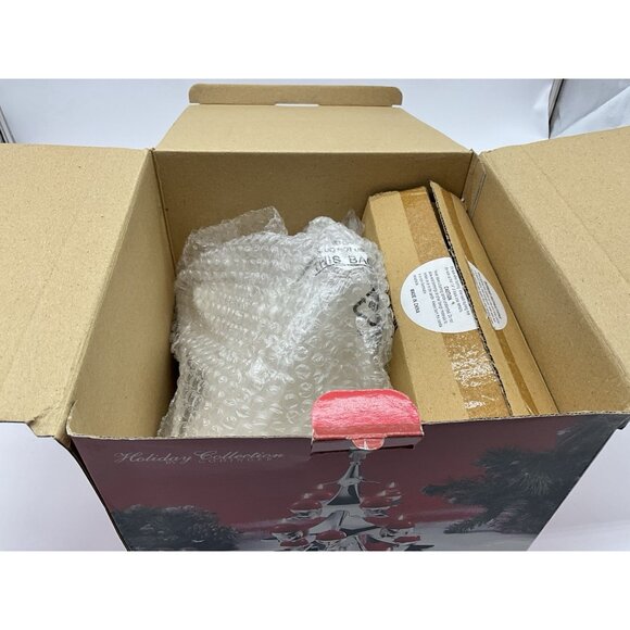 Vintage Silver Plated Godinger Christmas Tree Candle Holder NEW In Original Box - Picture 9 of 13